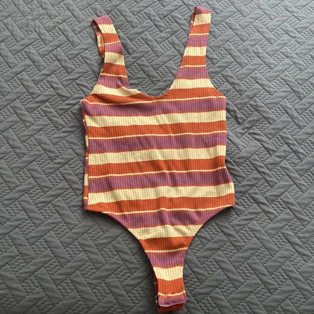 Free people striped womens Bodysuit size XS - Picture 5 of 6